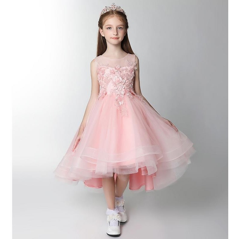 Robe rose de cérémonie filledemoiselle d'honneur PartyLook